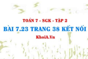 Bài 7.23 trang 38 Toán 7 Kết nối tri thức Tập 2